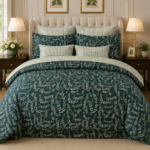 Emerald Leaf Printed Bedsheet