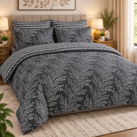 Midnight Botanical Luxury Bed Sheet Set