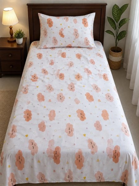 Peach Flower kids Bedsheets